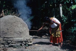 Nahua Woman Baking Bread, 1985